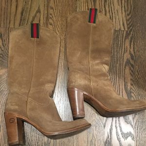 Gucci women’s suede cowboy boots